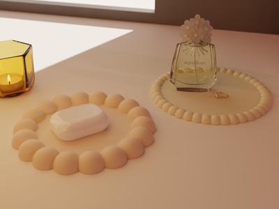 Aesthetic rounded bubbles serving jewelry tray