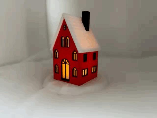 Cozy Glow Christmas Village Tea Light House NO-AMS
