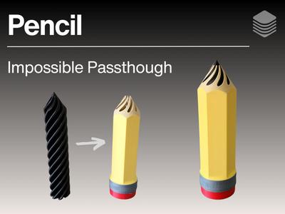Impossible Passthrough Pencil School Fidget