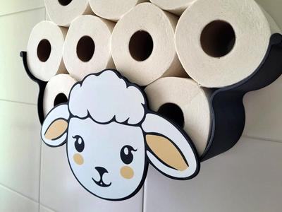 Sheep toilet paper roll holder