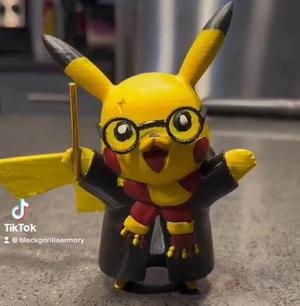 Pikachu in Potter Wizard Halloween Costume 