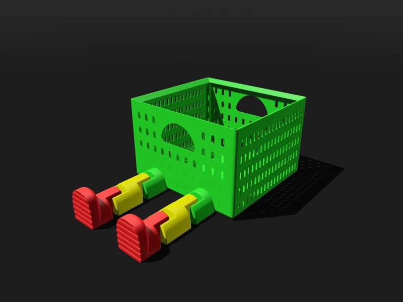 Articulated Foot Hinge Storage Basket (Print-in-Place, No Supports Needed)