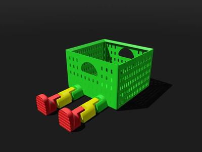 Articulated Foot Hinge Storage Basket (Print-in-Place, No Supports Needed)