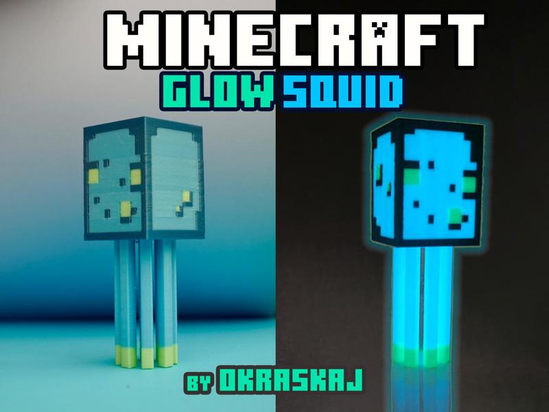 Minecraft Glow Squid - Multicolor/Glow in the dark