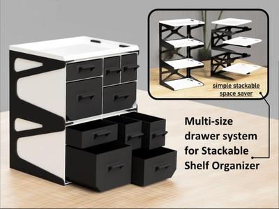 Stackable Shelf Organizer - Drawer System