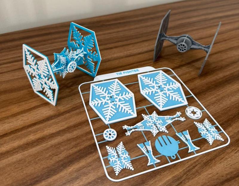 Tie Fighter snow flake kit card
