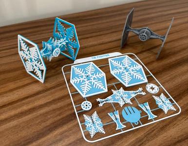 Tie Fighter snow flake kit card