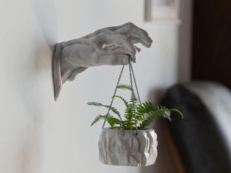 Wall hand flower pot 2