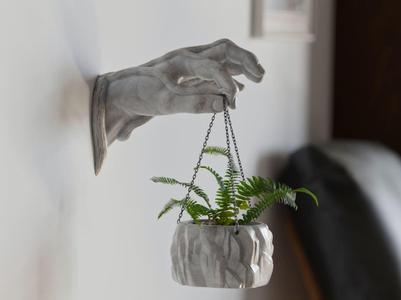 Wall hand flower pot 2