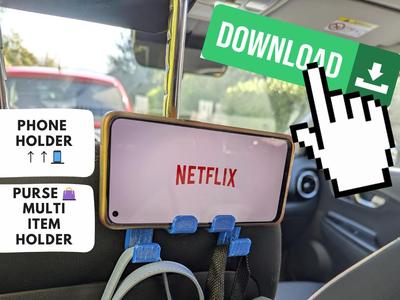 Back Hook with Multi-Functional Phone Holder