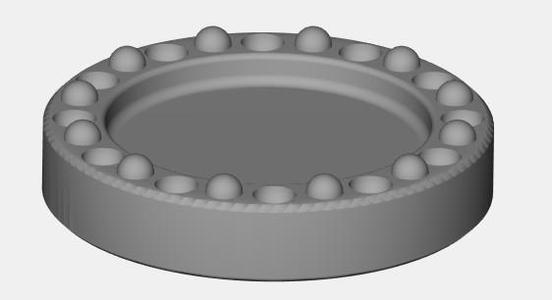 Checker piece, printable, stackable