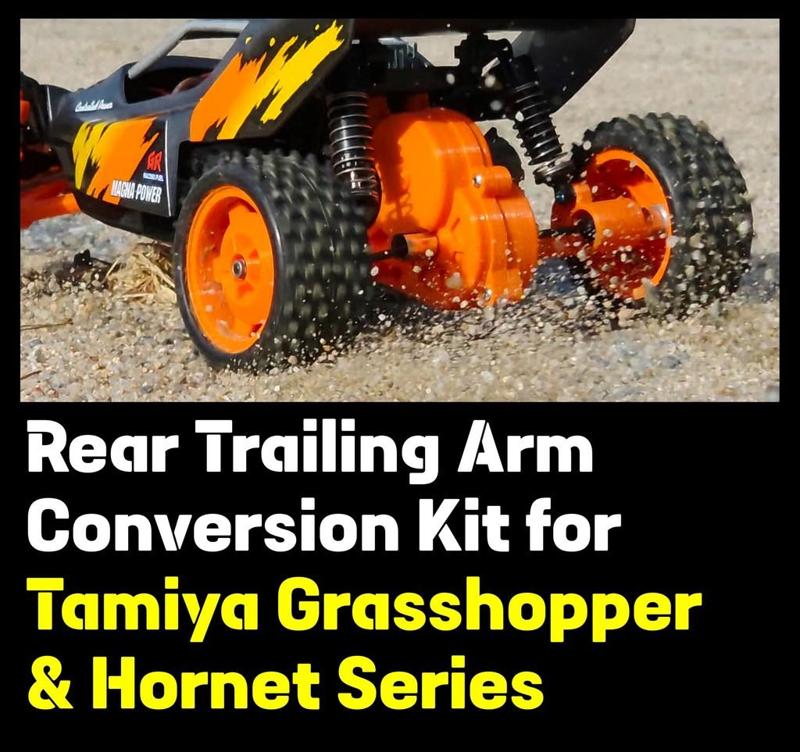 Rear Trailing Arm Conversion Kit for Tamiya Grasshopper & Hornet Series