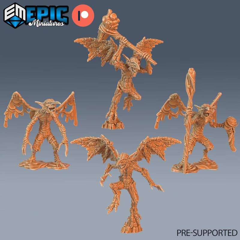 Earth & Mud Mephit Set / Minerals Elemental / Evil Cave Imp / Winged Humanoid / Mountain & Swamp Encounter