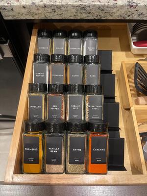 Spice drawer organizer 