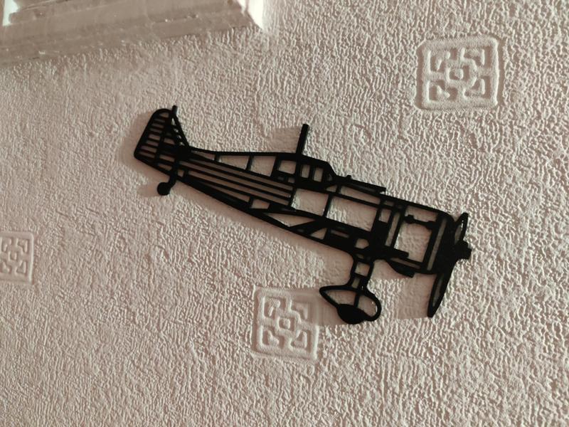Silhouette of Fokker d21 (D.XXI) wall art
