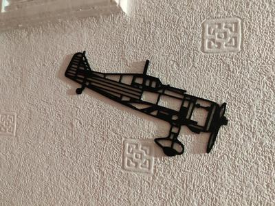 Silhouette of Fokker d21 (D.XXI) wall art