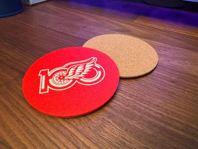 Detroit Red Wings 100 Year Drink Coaster