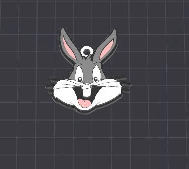 cartoon character bugs bunny keychain / necklace charm (free for commercial use)