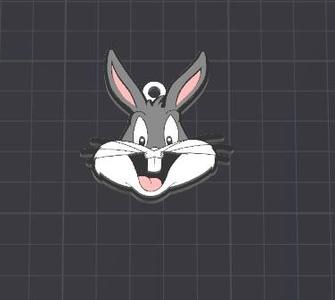 cartoon character bugs bunny keychain / necklace charm (free for commercial use)
