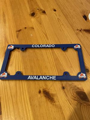 Multicolor Colorado Avalanche License Plate Frame