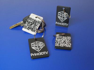 QR Code or Logo Keychain Generator with NFC