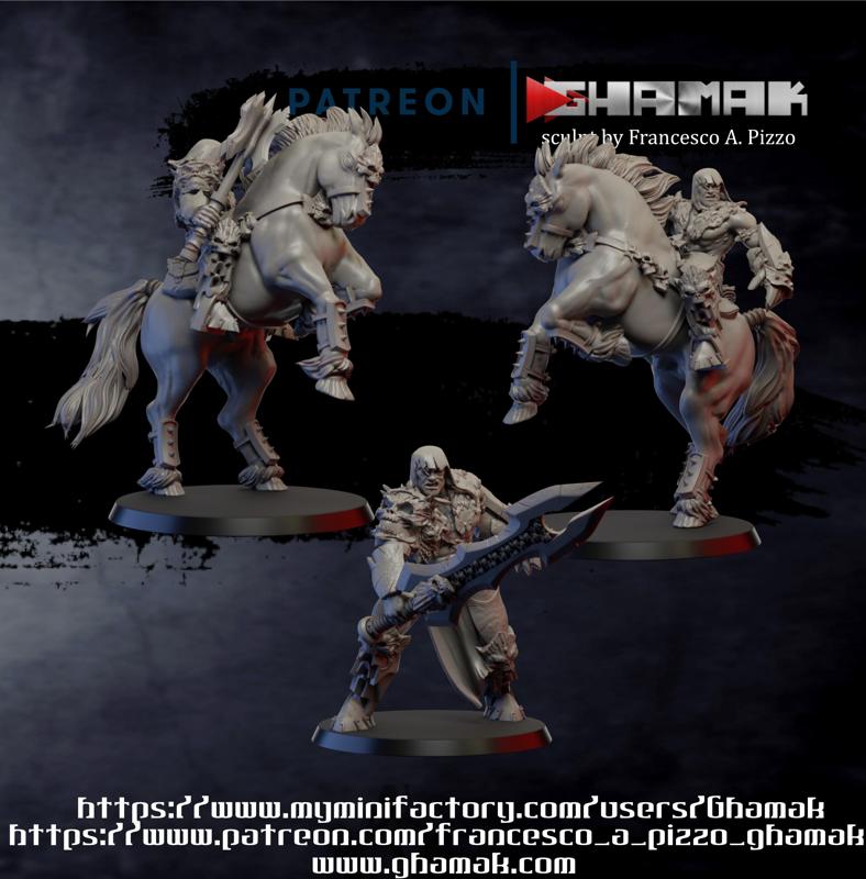 Antipaladin foot and on horse