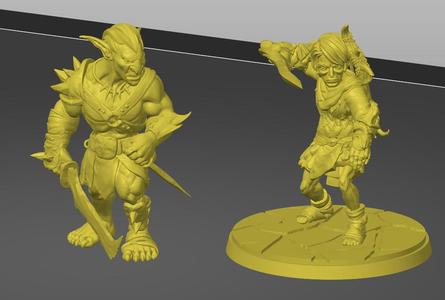 2X Goblin miniatures