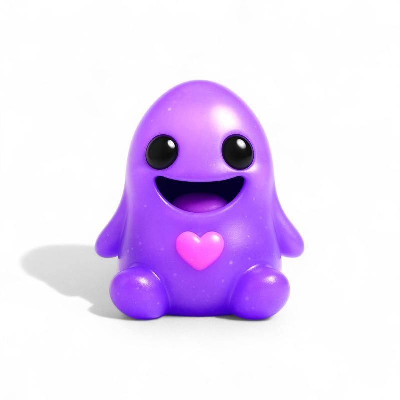 Heartblob – Cute Purple Love Monster STL