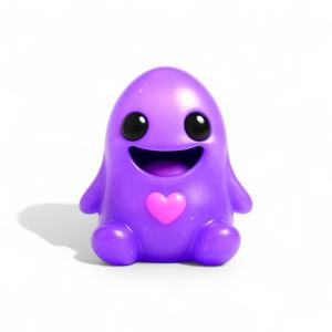 Heartblob – Cute Purple Love Monster STL