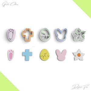 Easter Day Polymer Clay Cutter Package, 5 Models, 2 Cutter Version, 5 Size, Stl File, No: 1195