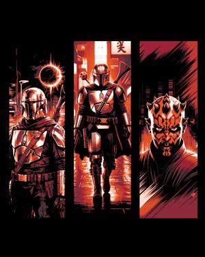 Fanart Star Wars Bookmarks - Darth Maul, Boba Fett and the Mandalorian
