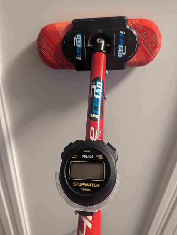 Curling Broom Stopwatch Holder