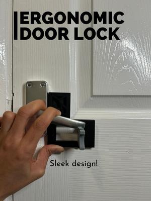 Ergonomic 3D-Printed Door Lock Add-On | Secure and Easy-to-Use Design