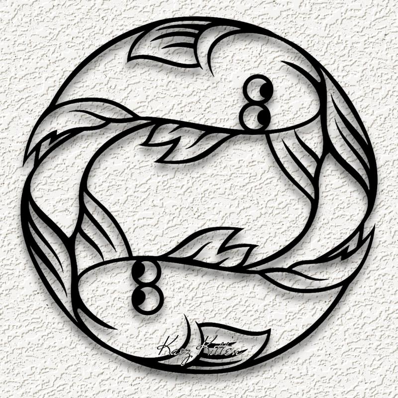 Pisces wall art astrological home decor
