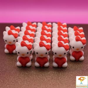 Heart Kitty multicolor keychain