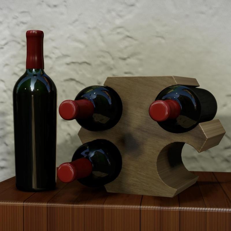WINE RACK FOR 4 BOTTLES