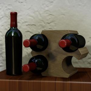 WINE RACK FOR 4 BOTTLES