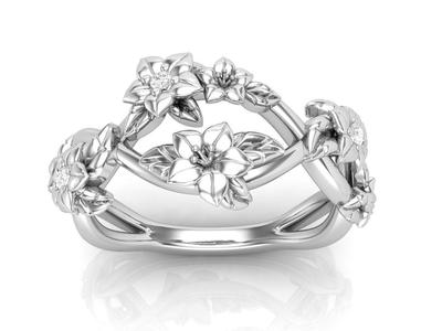 Ring with flowers