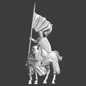 Medieval Folkunga with banner - Swedish knight