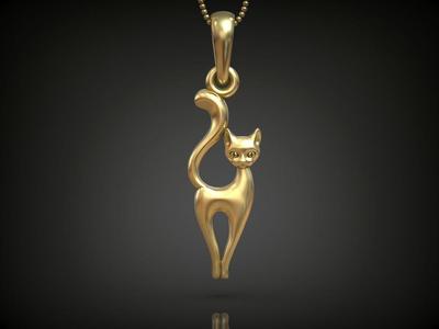 Pendant cat kitty women necklace