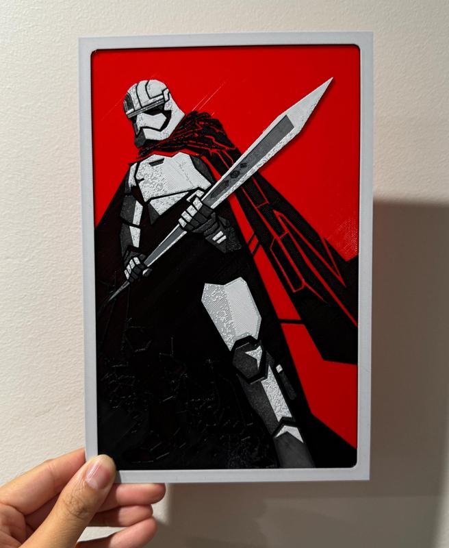 Minimalist Captain Phasma - Hueforge Print