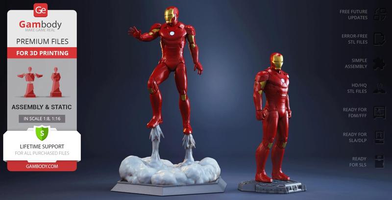 Iron Man Mark 46 STL files for 3D Printing | Assembly Model