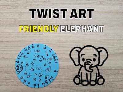 Rotary Drawing Stencil - Twist Art 21 Elephant