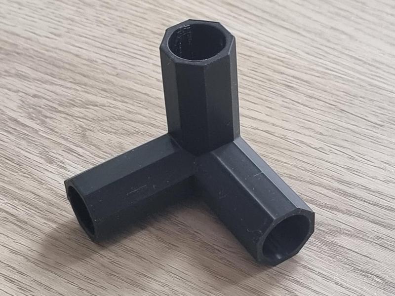 Corner connector fitting for mini greenhouse frame