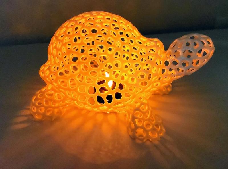 Voronoi Turtle tea light LED Schildkröte Teelicht 