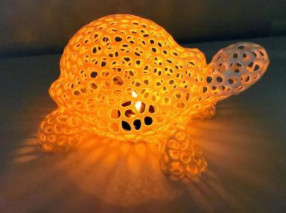 Voronoi Turtle tea light LED Schildkröte Teelicht 