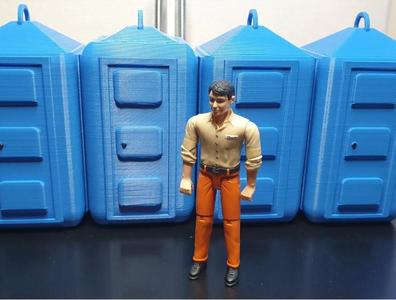 RC Worksite portable toilet for diorama 1/16, 1/14 ,1/12,1/10