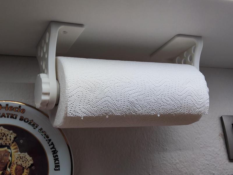 Under-cabinet kitchen paper holder