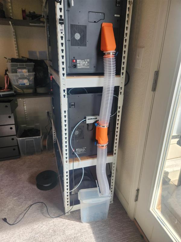 Magnetic Poop chute for rack mounted or under table catch bins