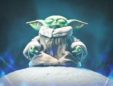 Grogu Meditating